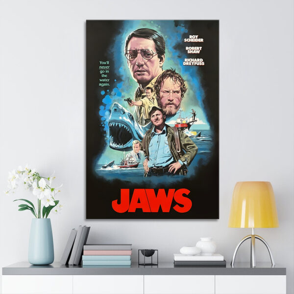 Jaws Rectangle Canvas With Inner Frame - HOATT 10176