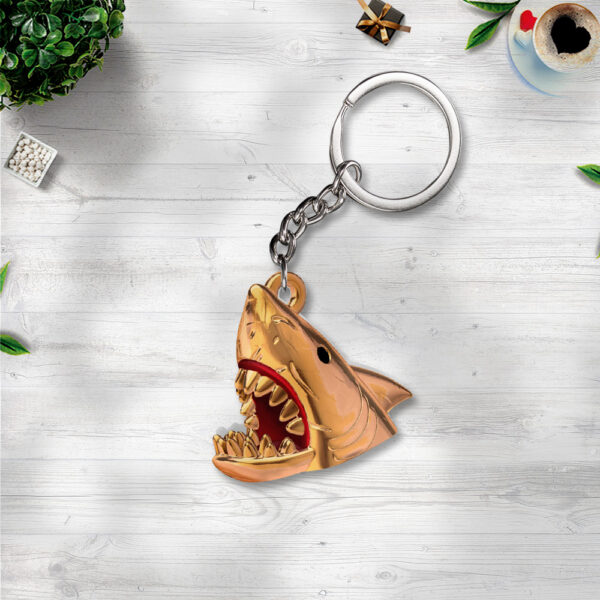 Jaws Custom Shape 2-sided Keychain - TANTN 12500