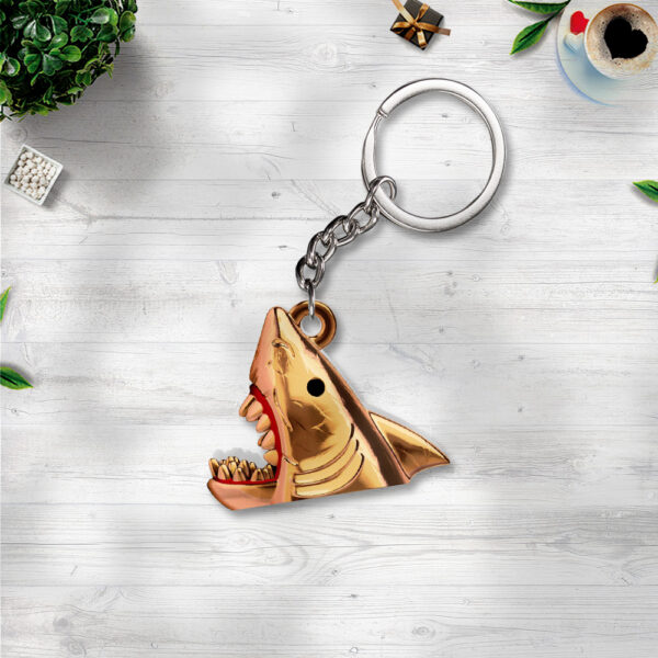 Jaws Custom Shape 2-sided Keychain - TANTN 12501