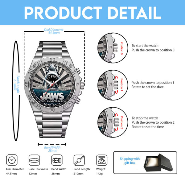 Jaws Gentleman Stainless Steel Watch - TANTN 12509