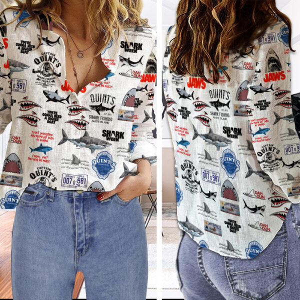 Jaws 3D Linen Shirt - TANTN 13012