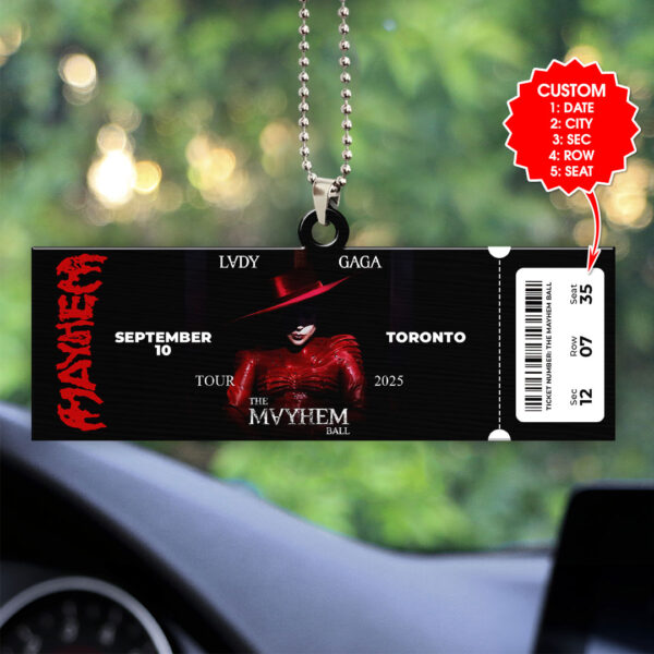 Personalized Lady Gaga Custom Shape 2-sided Acrylic Car Ornament - HOATT 10561