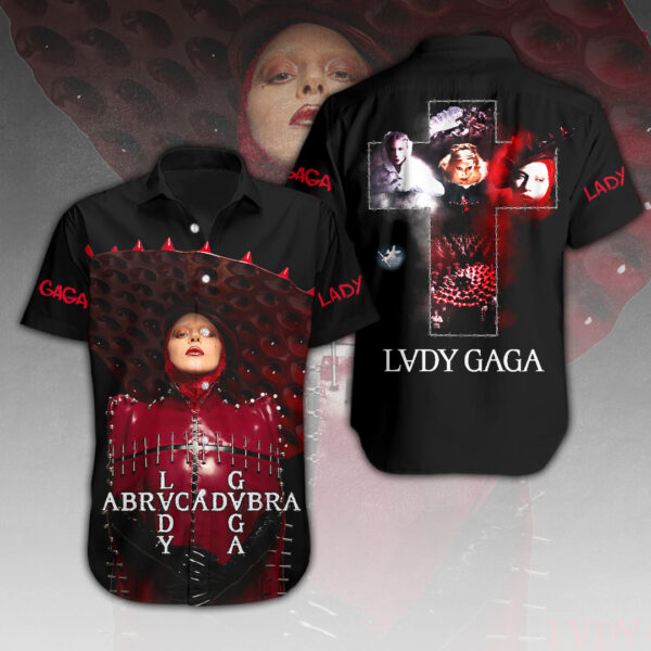 Lady Gaga Short Sleeve Dress Shirt - HOATT 10214.1