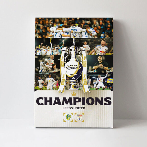 Leeds United Rectangle Canvas With Inner Frame - GNE 3308