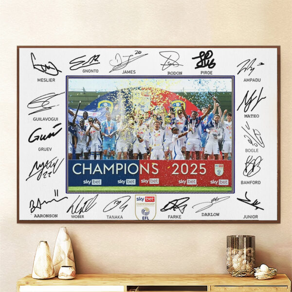 Leeds United Rectangle Canvas With Inner Frame - GNE 3309
