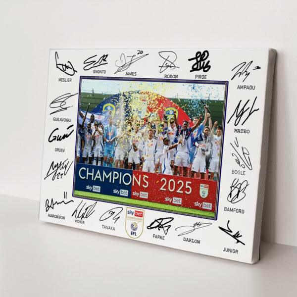 Leeds United Rectangle Canvas With Inner Frame - GNE 3309