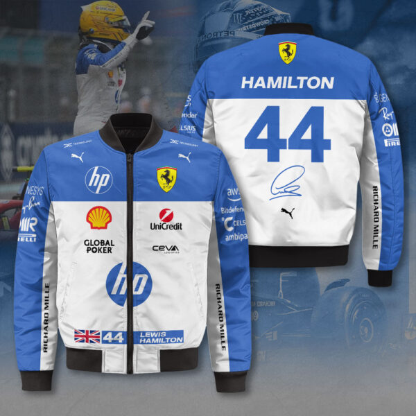 Lewis Hamilton x Scuderia Ferrari 3D Bomber Jacket - MAITM 10960
