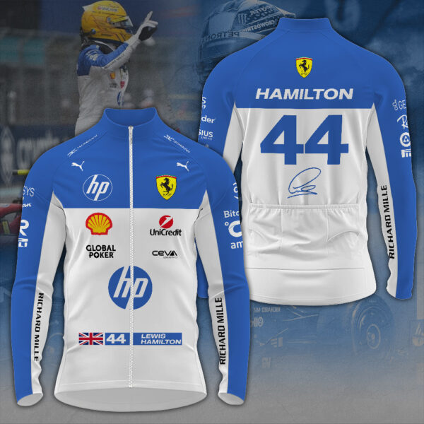 Lewis Hamilton x Scuderia Ferrari Long Sleeve Cycling Jersey - MAITM 10989