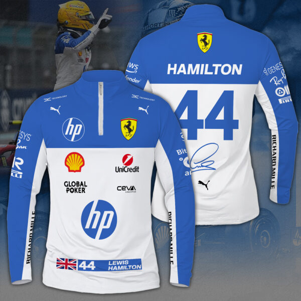 Lewis Hamilton x Scuderia Ferrari Long Sleeve Quarter Zip Jersey - MAITM 10994