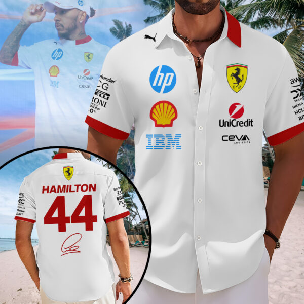 Lewis Hamilton x Scuderia Ferrari Short Sleeve Dress Shirt – MAITM 10939