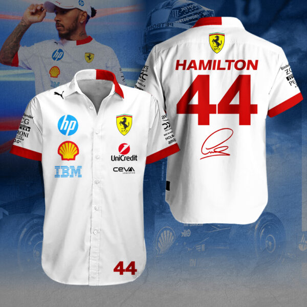 Lewis Hamilton x Scuderia Ferrari Short Sleeve Dress Shirt – MAITM 10939