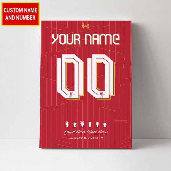 Personalized Liverpool FC Rectangle Canvas With Inner Frame - TANTN 12461