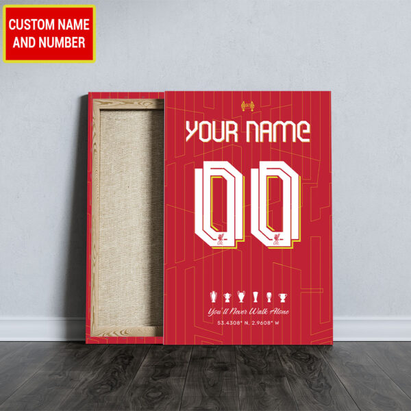 Personalized Liverpool FC Rectangle Canvas With Inner Frame - TANTN 12461