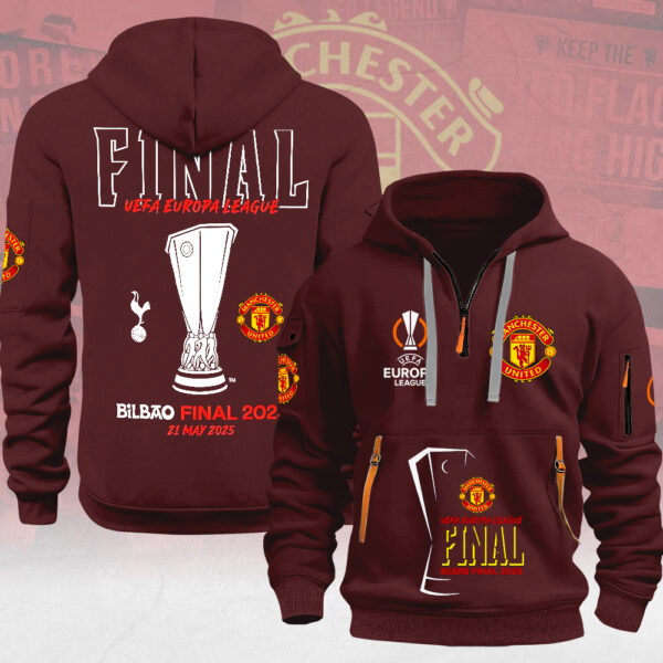 Manchester United 2D Quarter Zip Hoodie - MAITM 11093