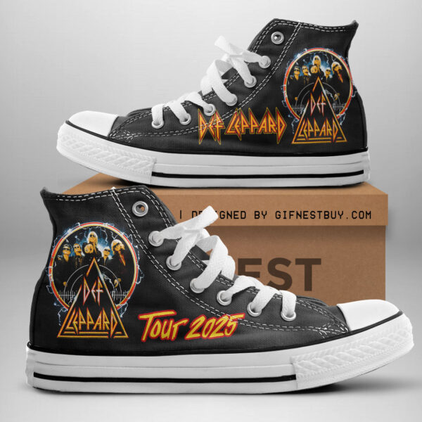 Def Leppard High Top Canvas Shoes - NGHIAVT 2305.5