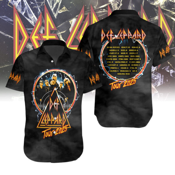Def Leppard Short Sleeve Dress Shirt - NGHIAVT 2305.7