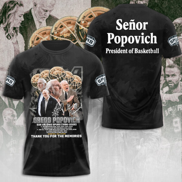Gregg Popovich x San Antonio Spurs 3D Apparel - NGHIAVT 2391