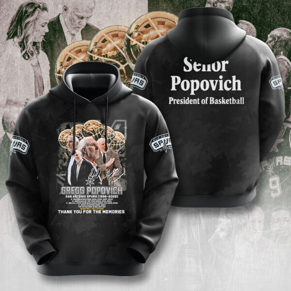 Gregg Popovich x San Antonio Spurs 3D Apparel - NGHIAVT 2391