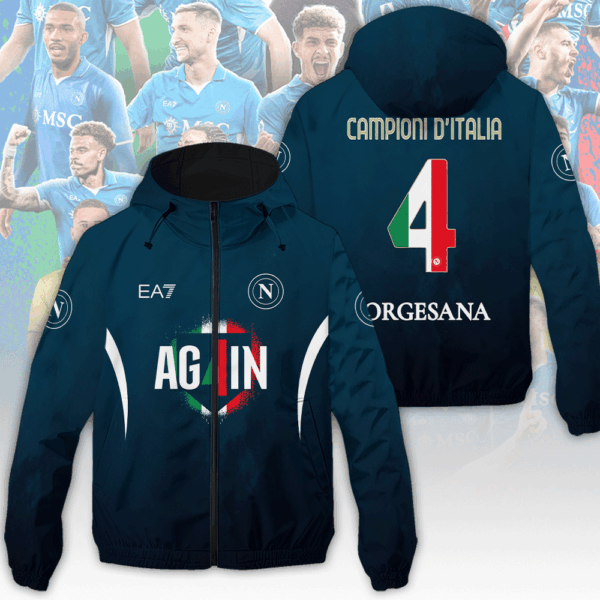 S.S.C. Napoli 3D Windbreaker Jacket - NGHIAVT 2526.4