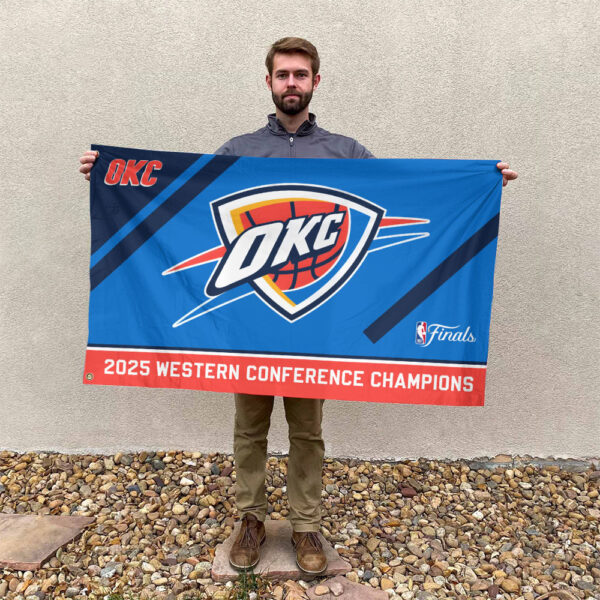 Oklahoma City Thunder 3D House Flag - MAITM 11304