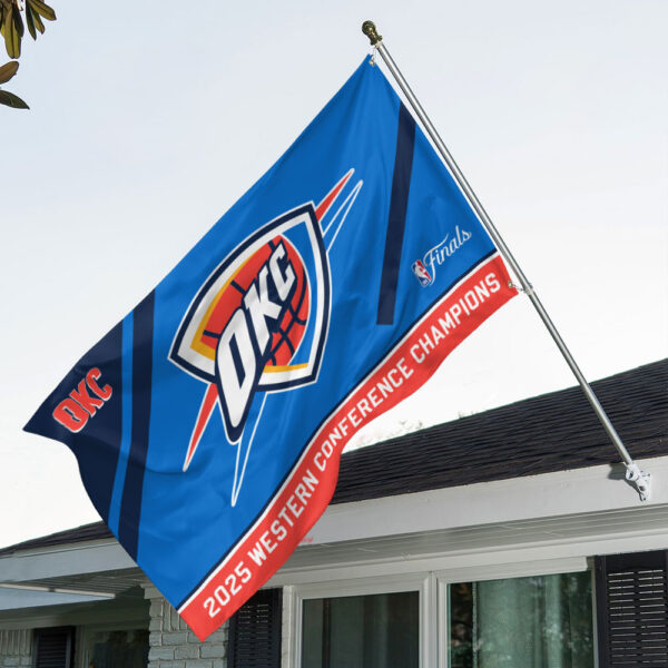 Oklahoma City Thunder 3D House Flag - MAITM 11304