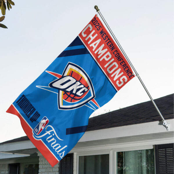 Oklahoma City Thunder 3D House Flag - MAITM 11307