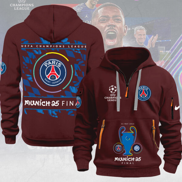 Paris Saint-Germain 2D Quarter Zip Hoodie - MAITM 11083