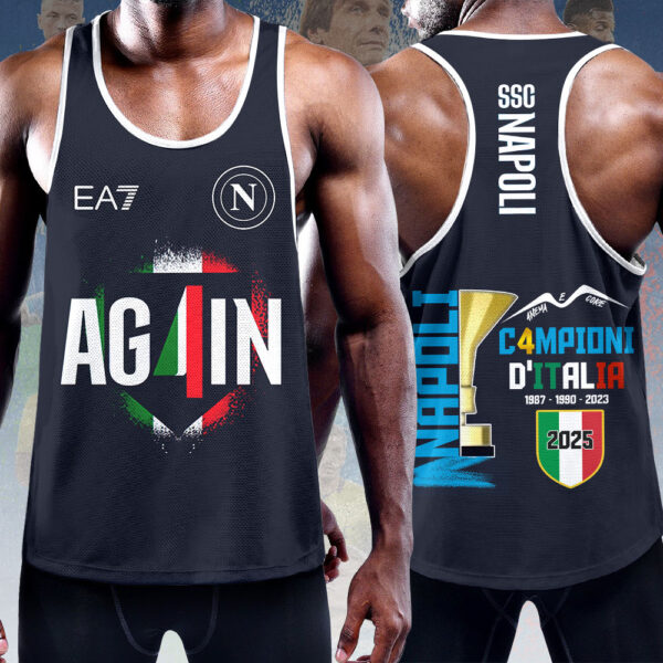 S.S.C. Napoli Y-Back Muscle Tank Top - HOATT 10937