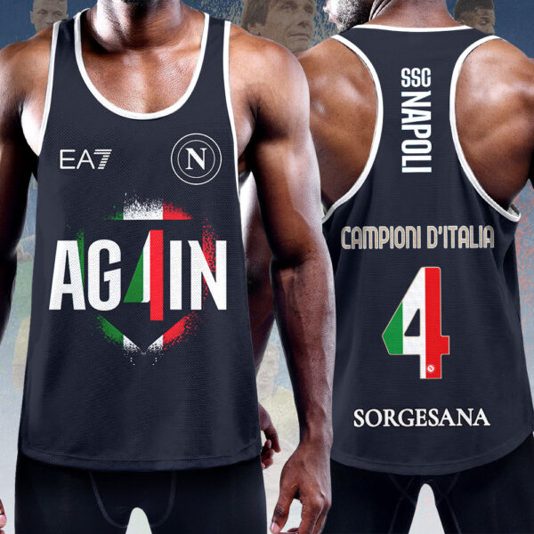 S.S.C. Napoli Y-Back Muscle Tank Top - HOATT 10938
