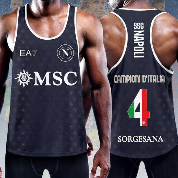 S.S.C. Napoli Y-Back Muscle Tank Top - HOATT 10939