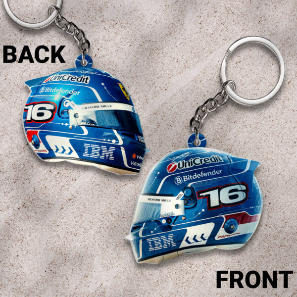 Scuderia Ferrari x Charles Leclerc Custom Shape 2-sided Keychain - HOATT 10220