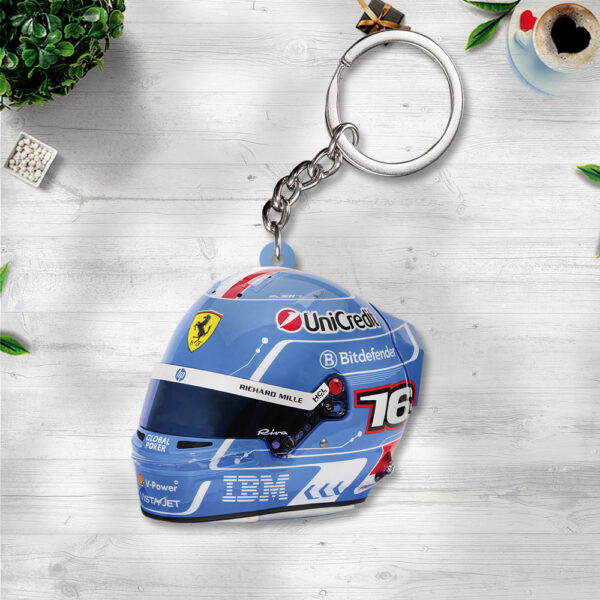 Scuderia Ferrari x Charles Leclerc Custom Shape 2-sided Keychain - TANTN 12573