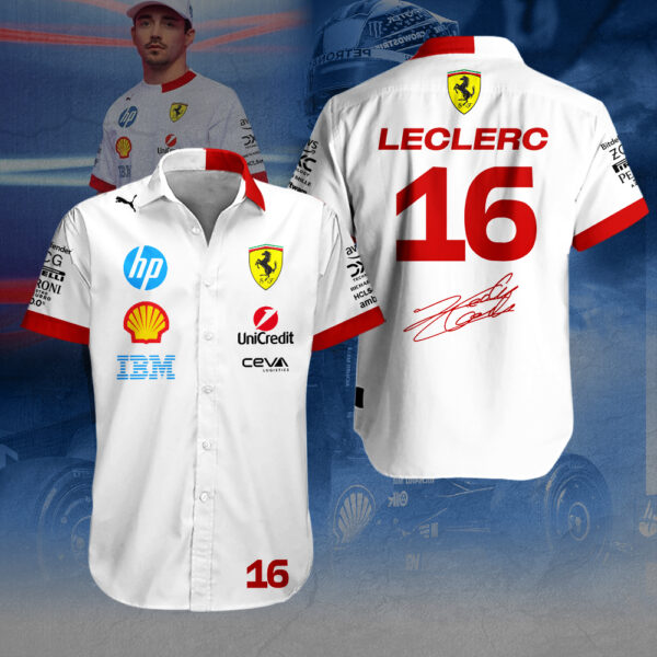 Scuderia Ferrari x Charles Leclerc Short Sleeve Dress Shirt – MAITM 10978