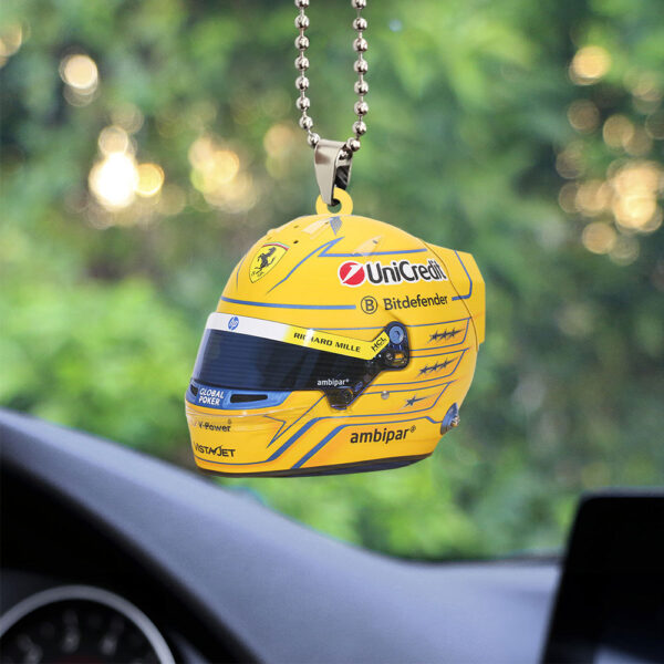 Scuderia Ferrari x Lewis Hamilton Custom Shape 2-sided Acrylic Car Ornament - TANTN 12564