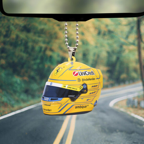 Scuderia Ferrari x Lewis Hamilton Custom Shape 2-sided Acrylic Car Ornament - TANTN 12564