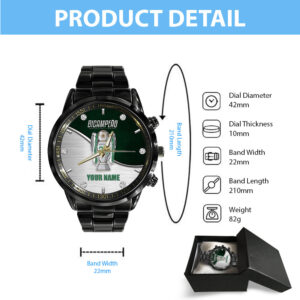 Personalized Sporting CP Black Stainless Steel Watch - HOATT 10914