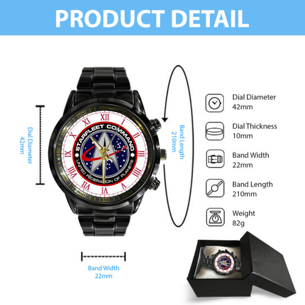 Star Trek Black Stainless Steel Watch - TANTN 12676