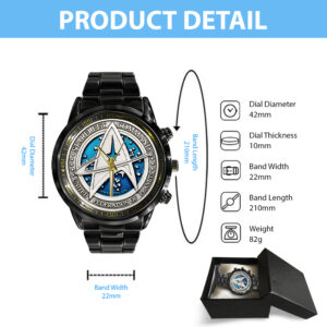 Star Trek Black Stainless Steel Watch - TANTN 12677