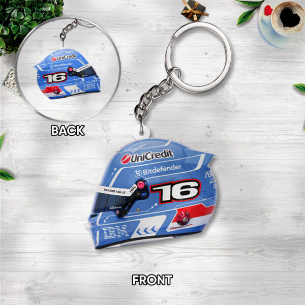 Scuderia Ferrari x Charles Leclerc Custom Shape 2-sided Keychain - TANTN 12569