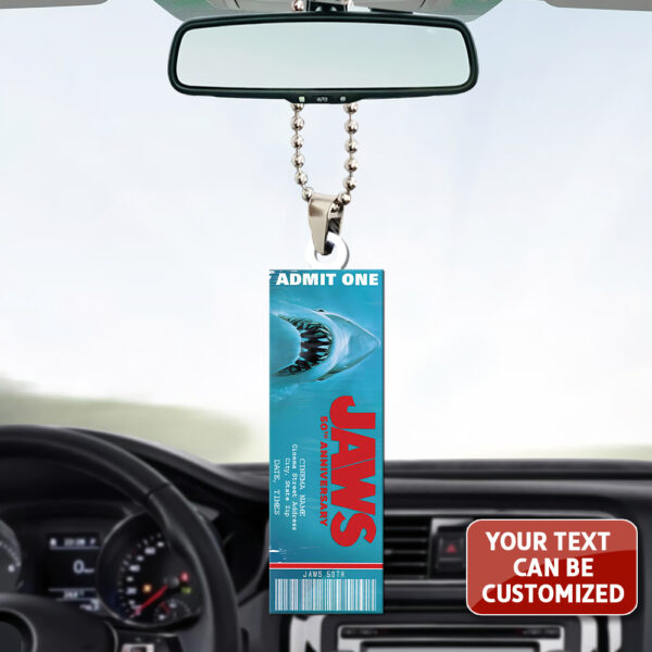 Personalized Jaws Custom Shape 2-sided Acrylic Car Ornament - TANTN 12574