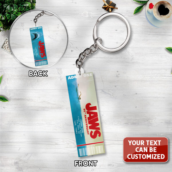 Personalized Jaws Custom Shape 2-sided Keychain - TANTN 12575