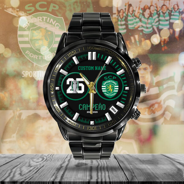 Personalized Sporting CP Black Stainless Steel Watch - TANTN 12908