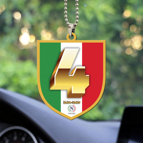 S.S.C. Napoli Custom Shape 2-sided Acrylic Car Ornament - TANTN 13040