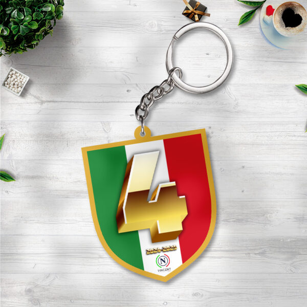 S.S.C. Napoli Custom Shape 2-sided Keychain - TANTN 13041
