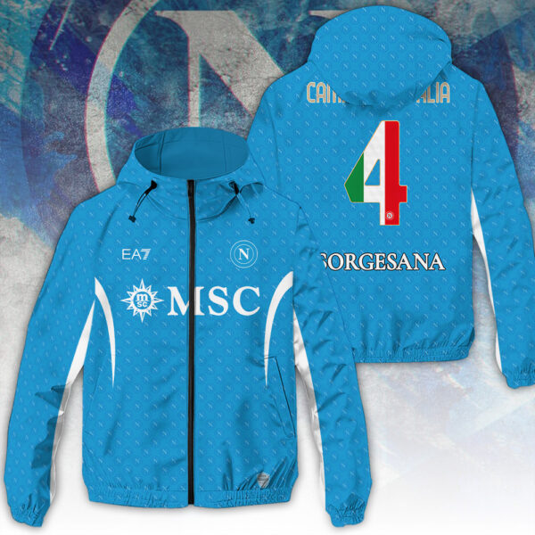 S.S.C. Napoli 3D Windbreaker Jacket - TANTN 13197