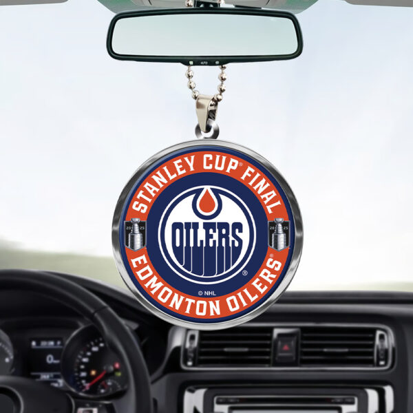 Edmonton Oilers Custom Shape 2-sided Acrylic Car Ornament - TANTN 13210