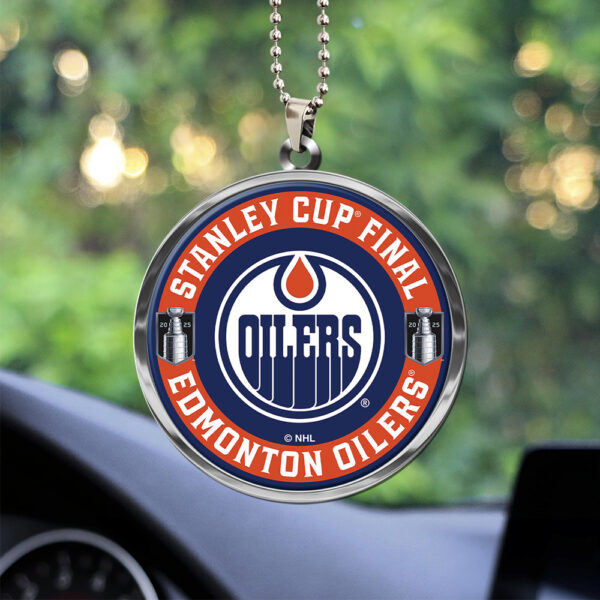 Edmonton Oilers Custom Shape 2-sided Acrylic Car Ornament - TANTN 13210