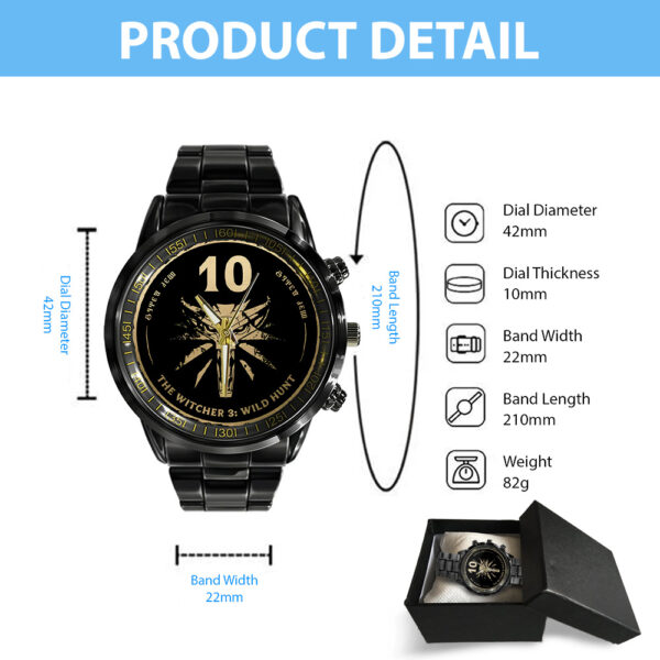 The Witcher 3: Wild Hunt Black Stainless Steel Watch - GNE 3554
