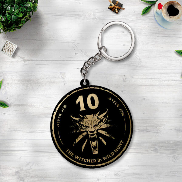 The Witcher 3: Wild Hunt Custom Shape 2-sided Keychain - GNE 3555