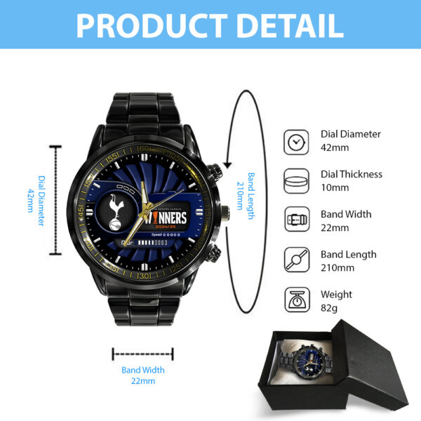 Tottenham Hotspur FC Black Stainless Steel Watch - TANTN 12992